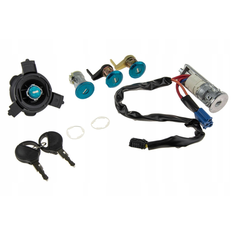 Набір замків запалювання дверей Peugeot 206 Набір замків запалювання дверей Peugeot 206