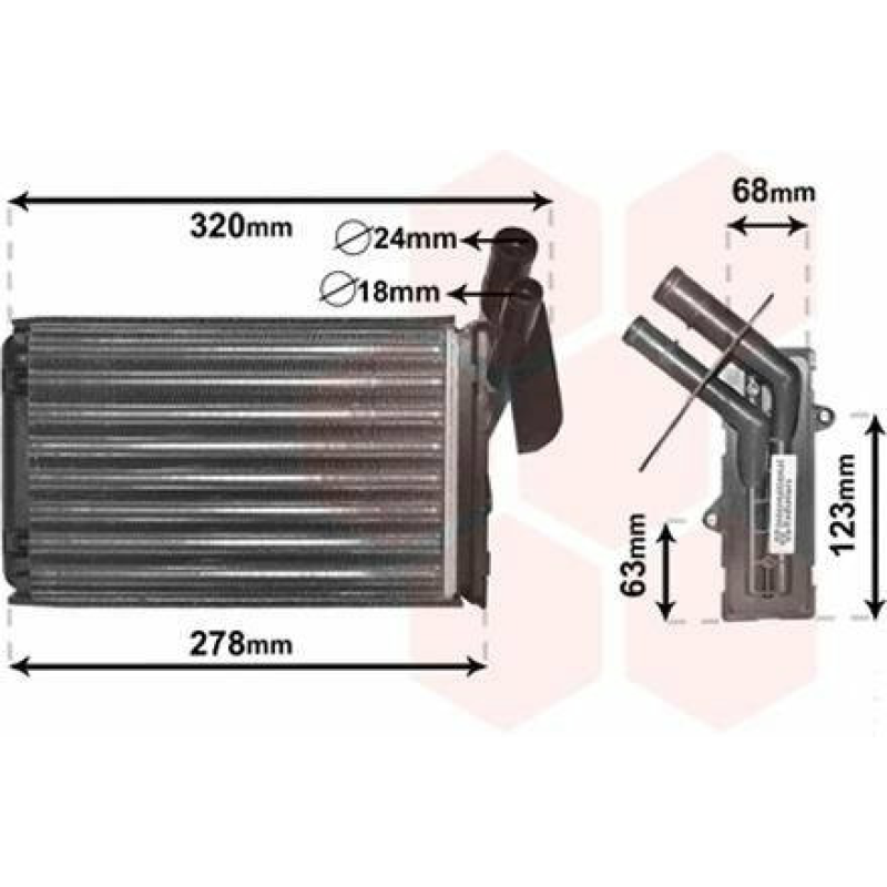 Радіатор печування Renault 19 Радіатор печування Renault 19