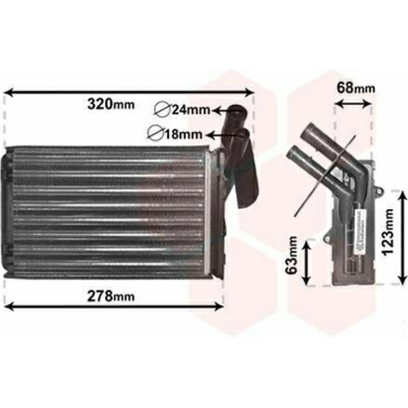 Радіатор печування Renault Megane 1 Радіатор печування Renault Megane 1